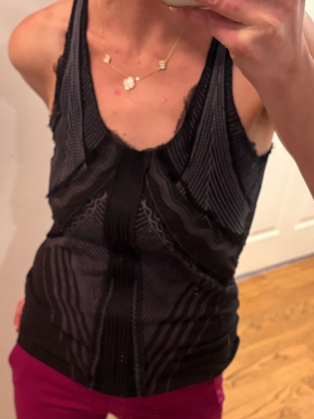 Barbara BUI, Silk Embroidered Racerback
